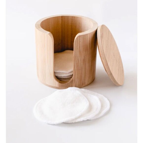 Reusable Cotton Pads Makeup Removal with Bamboo Holder and Mesh laundry bag 20ct - Picture 3 of 3